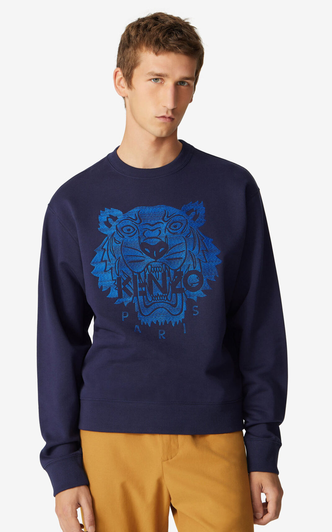 Sweatshirt Kenzo Tiger Masculino - Azul Marinho Azuis | 920SYVGHR